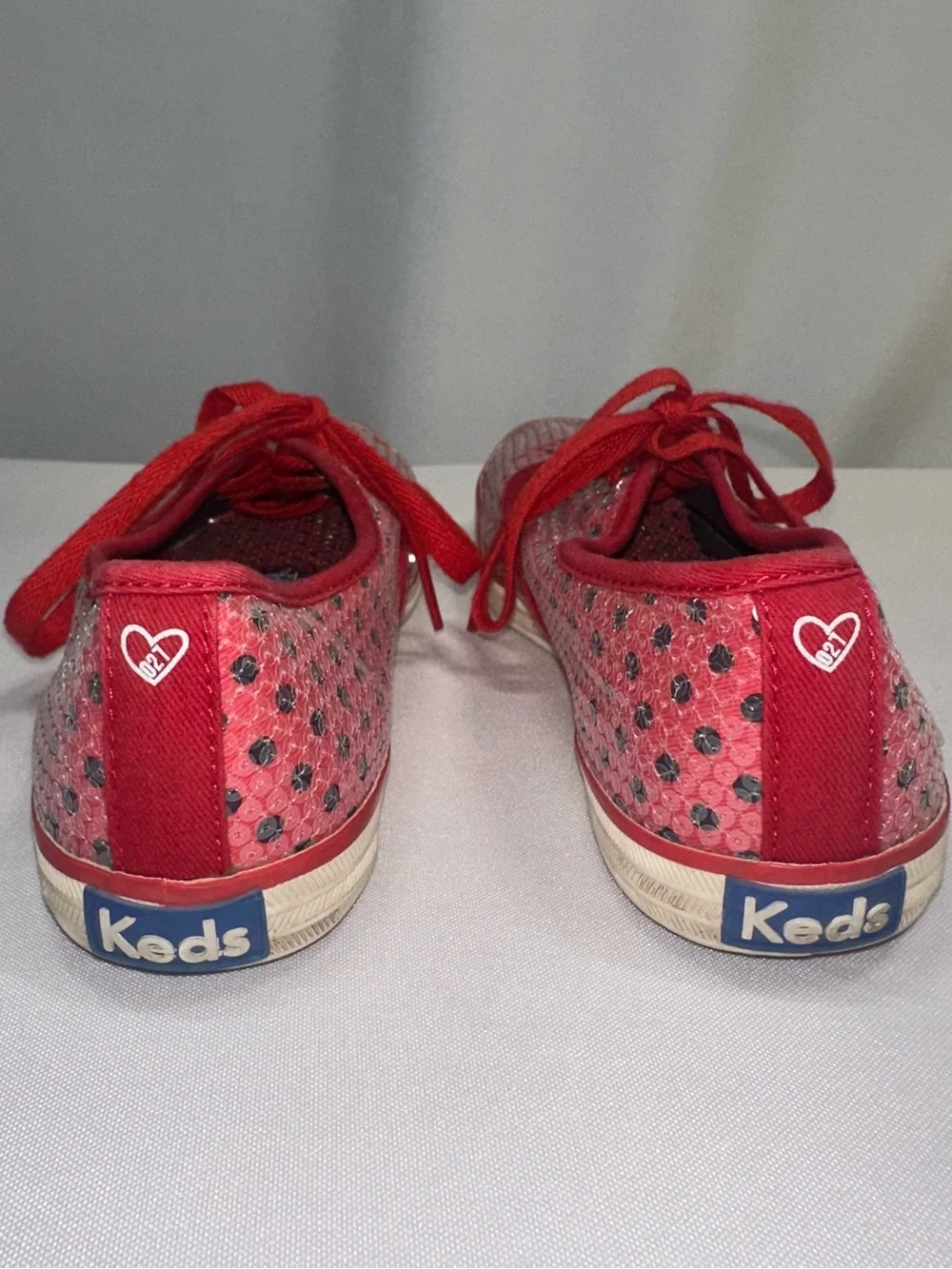 Keds Taylor Swift Red Sequin Polka Dot Sneakers Womens Size 7.5 RED Era